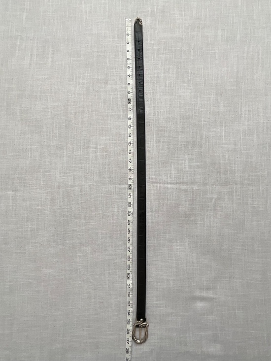 Brighton Leather Belt Black Aligator Western Silver Hardware Vintage 26”-32” main image 12